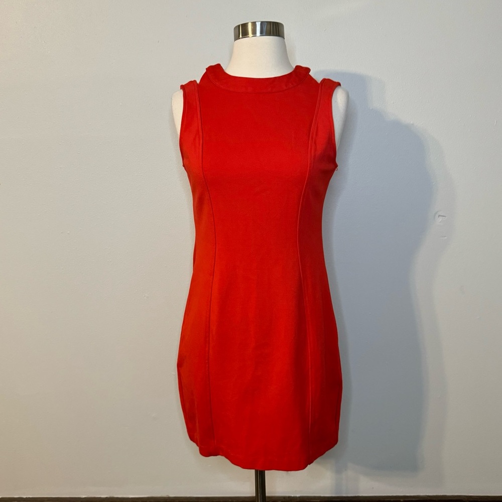 Katherine Barclay red Dress Size 4 body con sheath stretch